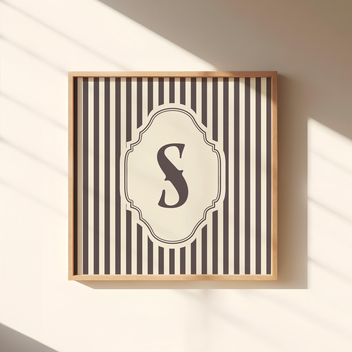 S Square Initial Personalized Watercolor Gift - Image 2