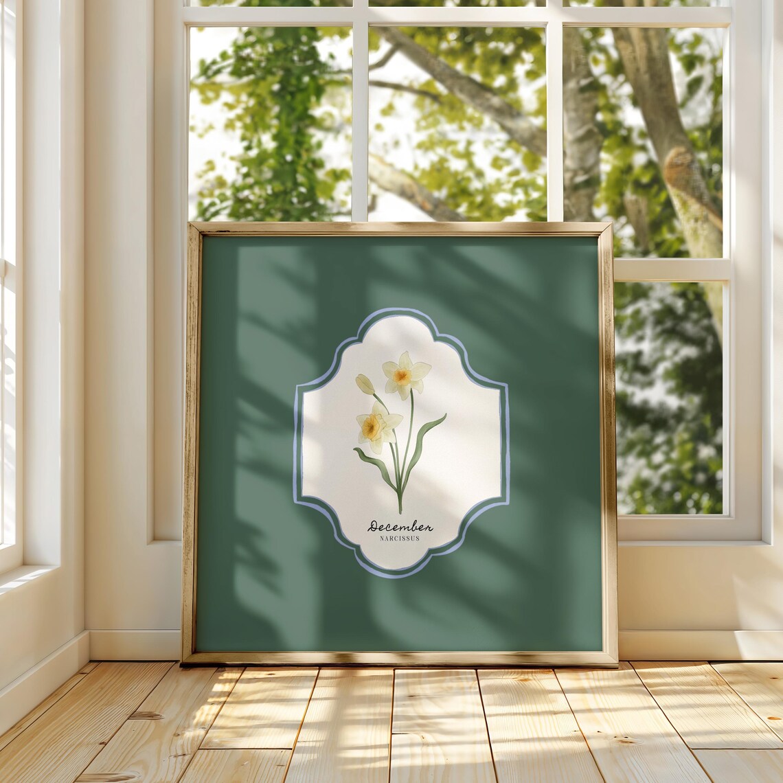 December Birth Month Flower, Personalized Gift Art Print - Image 3
