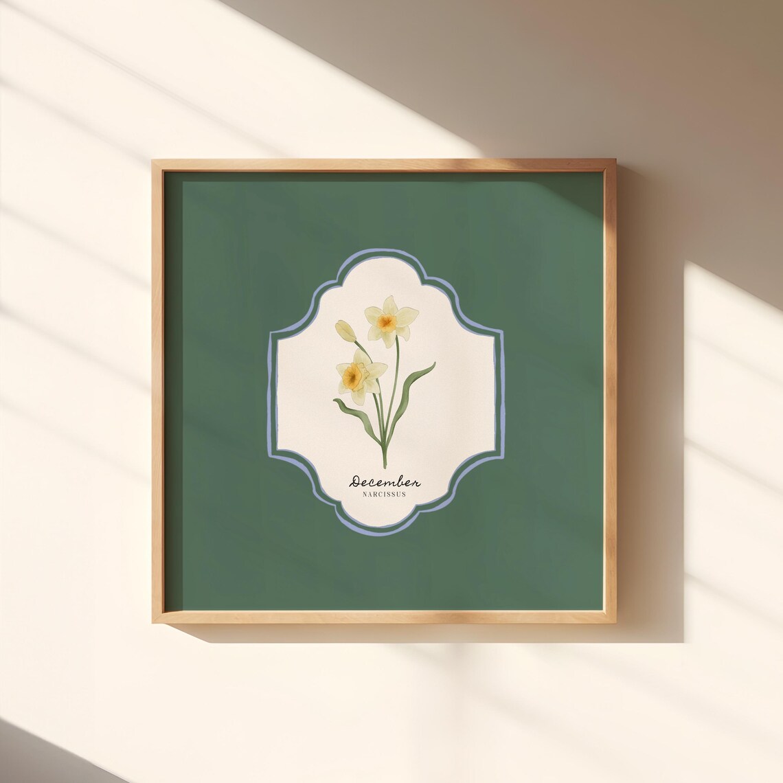 December Birth Month Flower, Personalized Gift Art Print - Image 4