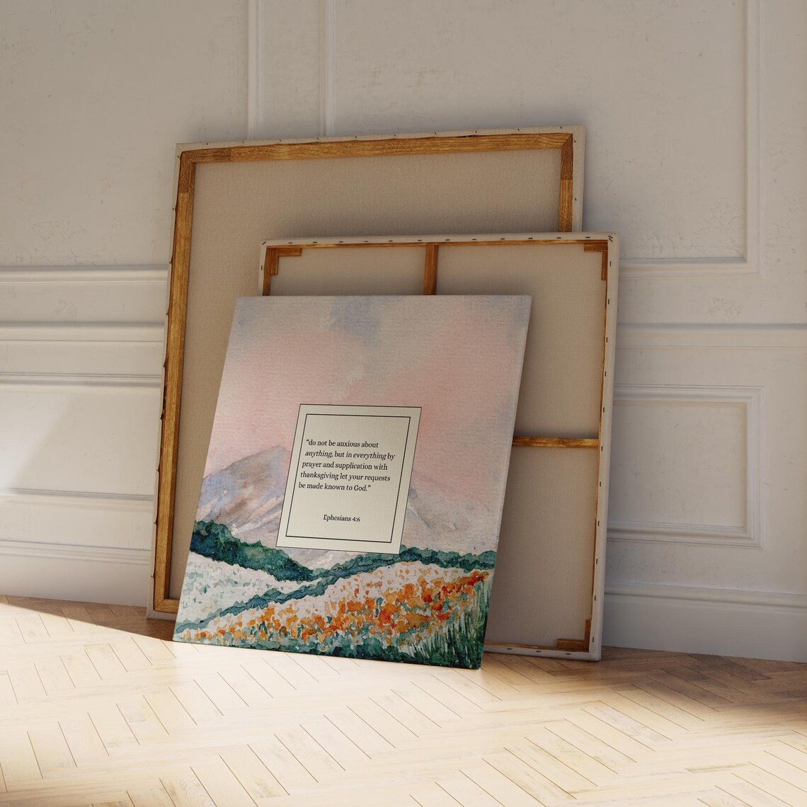 Do Not Be Anxious Scripture, Thin Line Art Print - Image 4