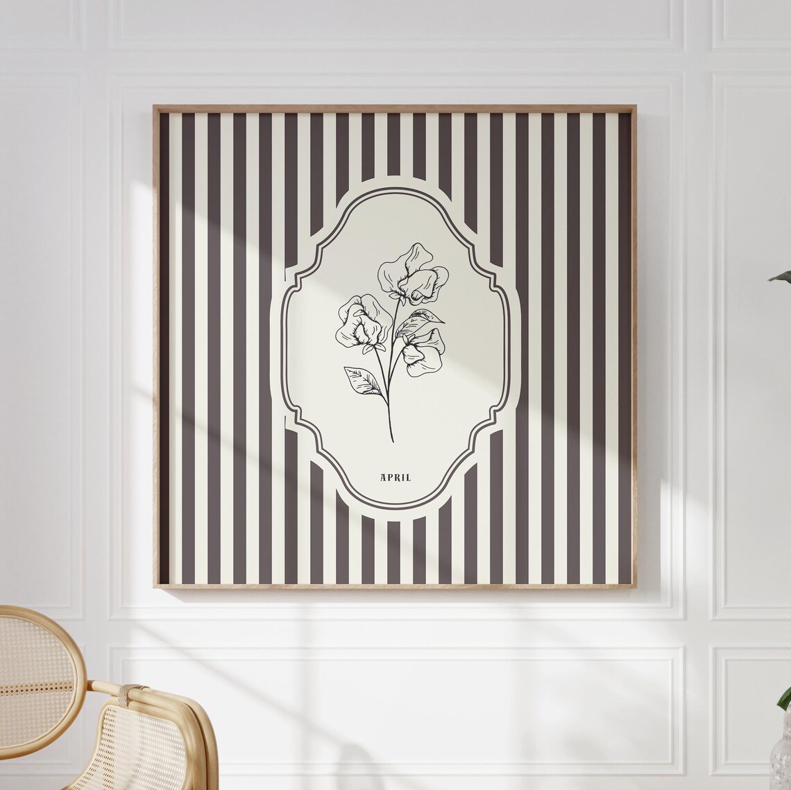 April Birth Month Flower, Personalized Gift Art Print - Image 5