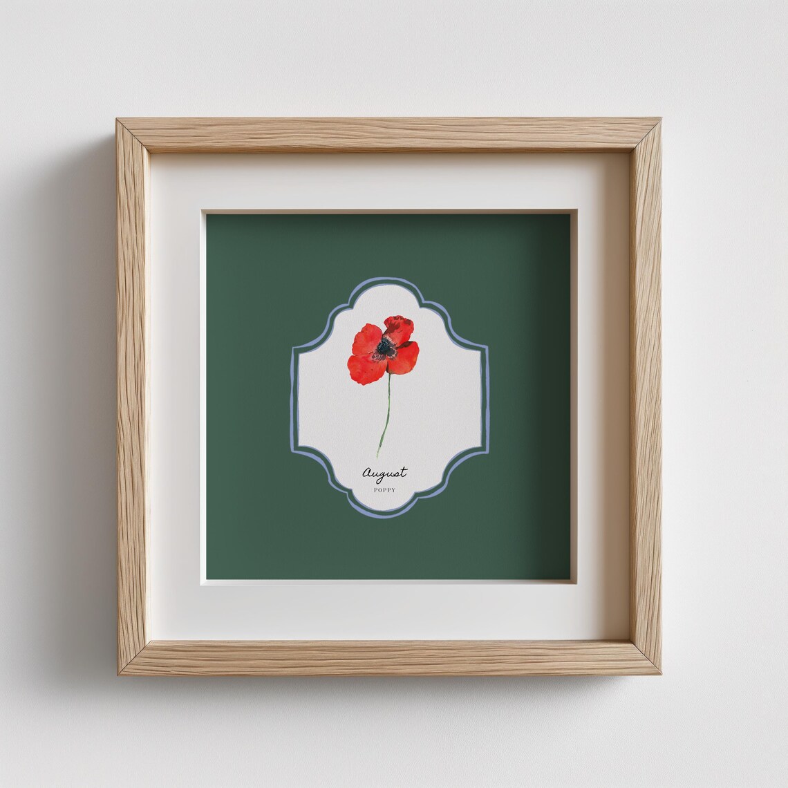 August Birth Month Flower Personalized Gift Art Print - Image 4