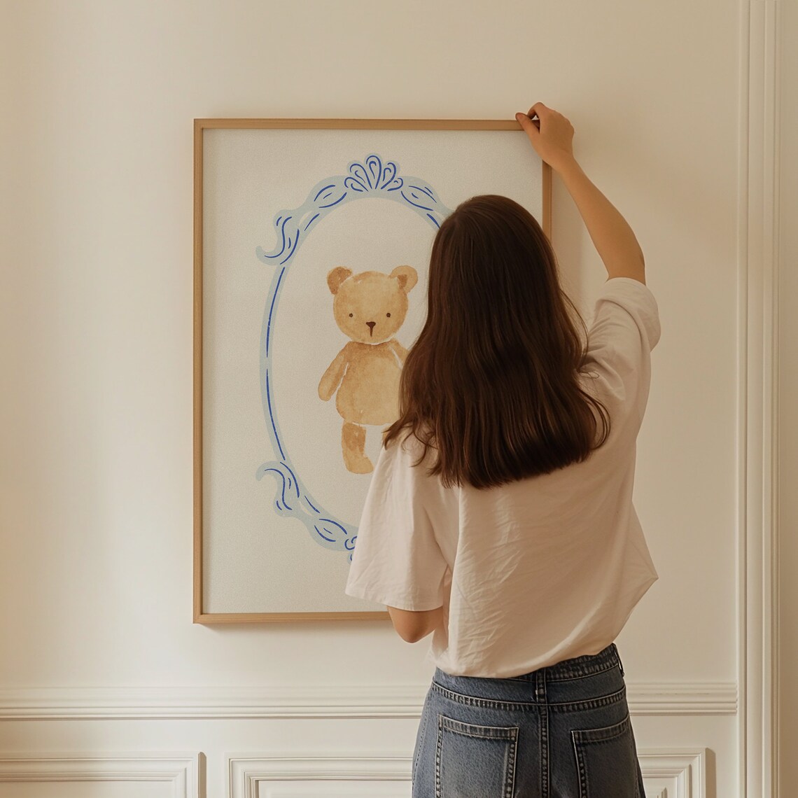 Vintage Teddy Bear Nursery Decor Wall Art Print - Image 2