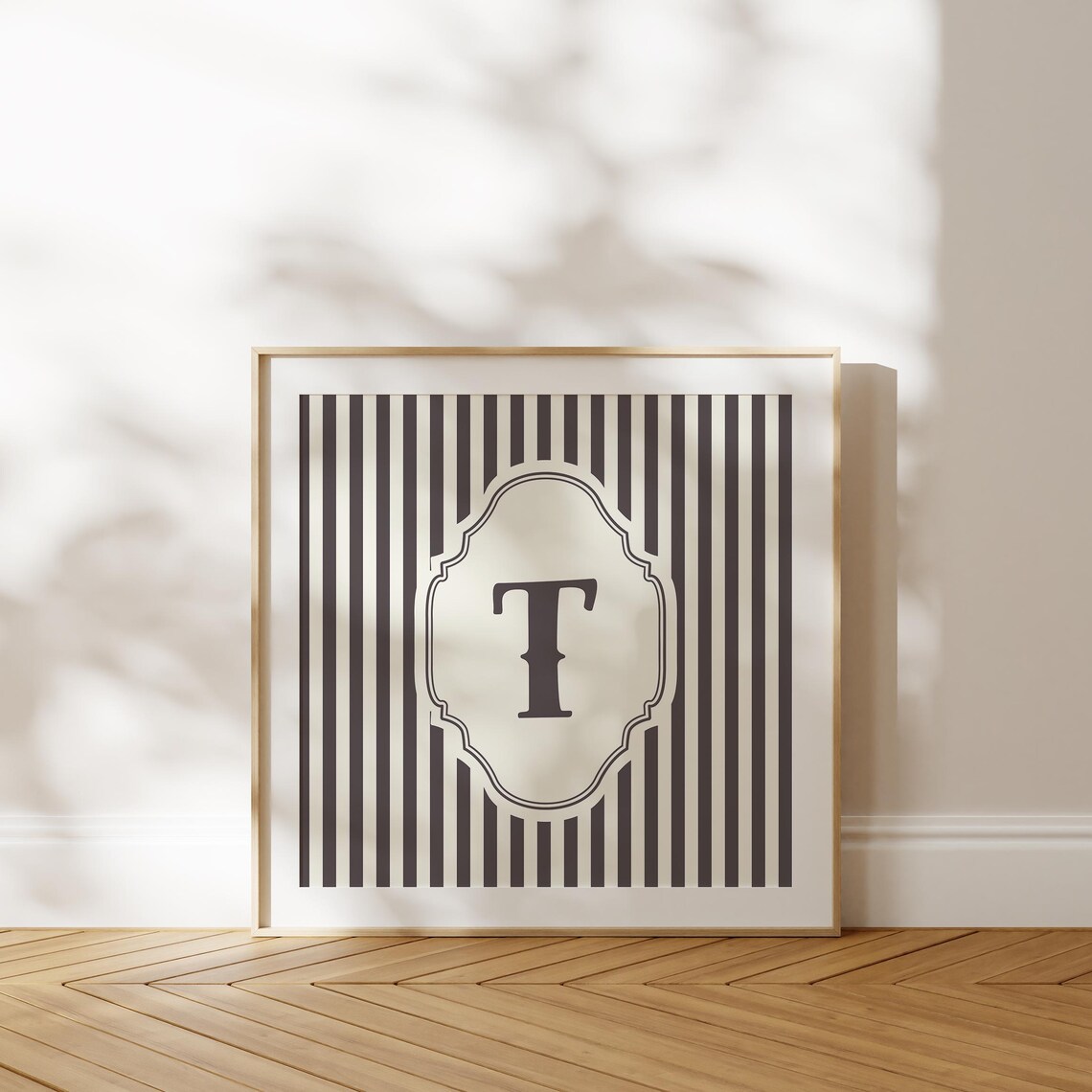 T Square Initial Personalized Watercolor Gift - Image 2