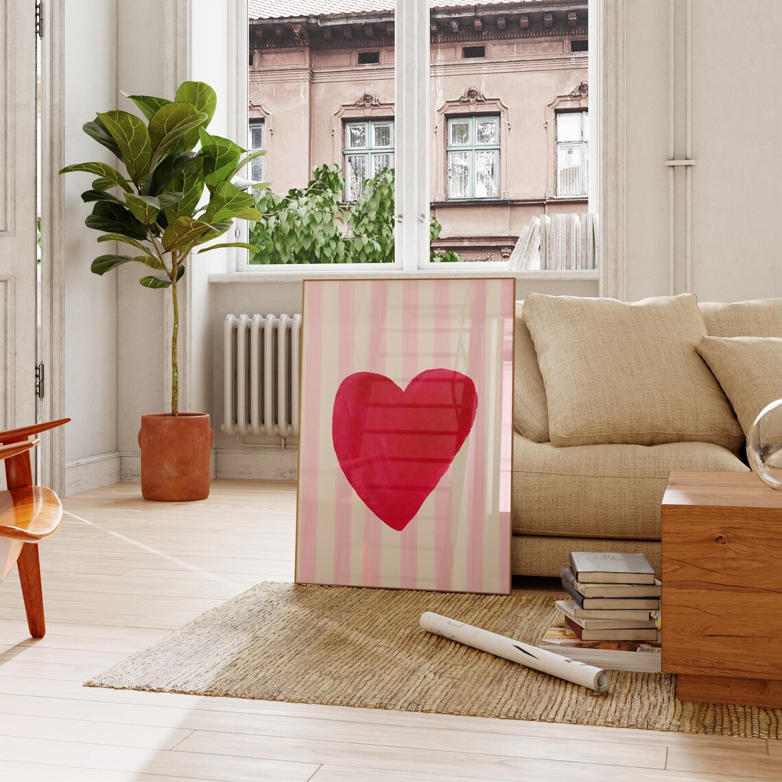 Big Red Heart, Valentines Day Decor Art Print - Image 2