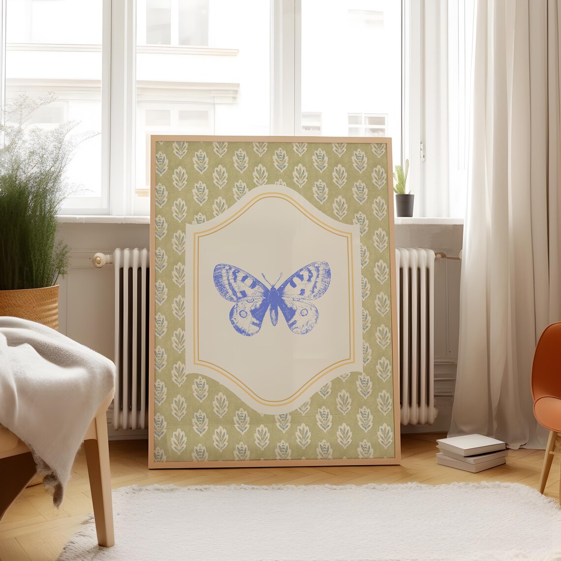 Butterfly Floral Illustration, Watercolor Botanical Art Print - Image 5