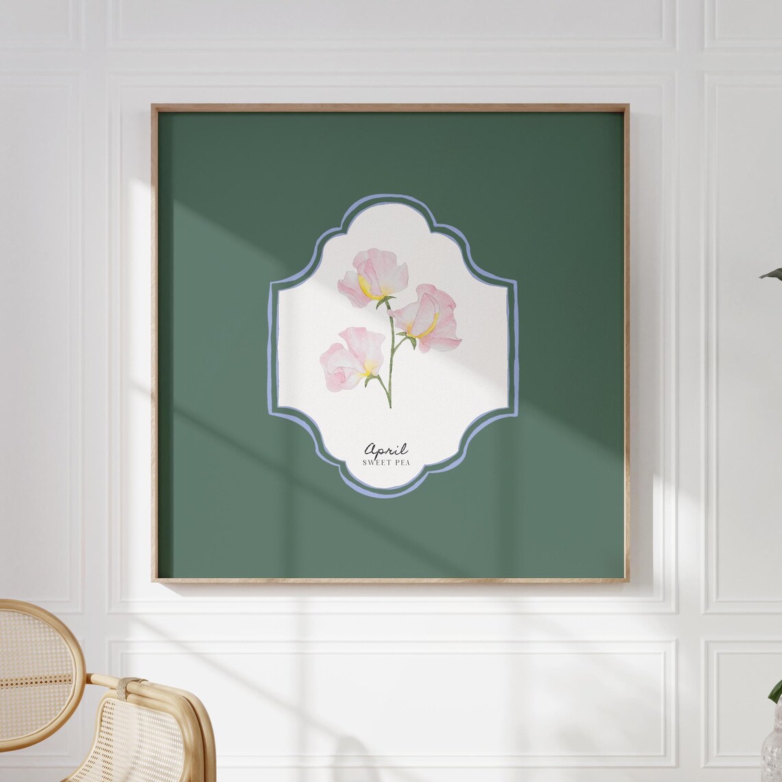 April Birth Month Flower Personalized Gift Art Print - Image 5
