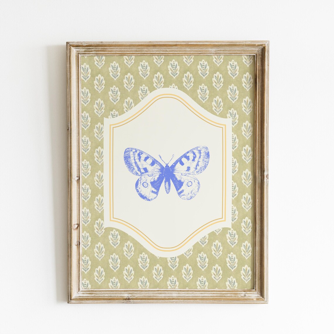 Butterfly Floral Illustration, Watercolor Botanical Art Print