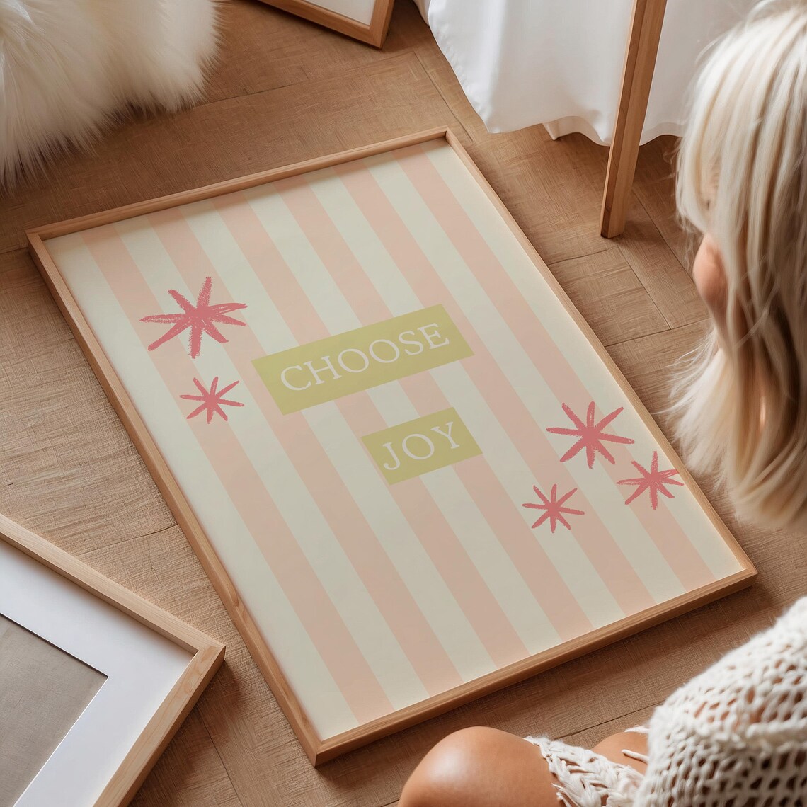 Choose Joy Illustration, Nursery Wall Art Print - Image 4