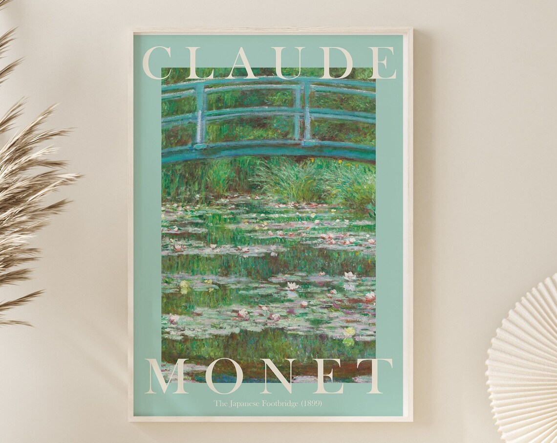 Claude Monet The Japanese Footbridge 1899 Giverny Lily Pond Poster