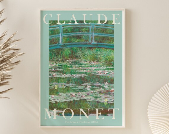 Claude Monet The Japanese Footbridge 1899 Giverny Lily Pond Poster