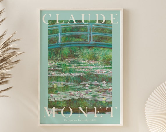 Monet Poster Claude Monet Print Monet Wall Art Monet Picture Modern Monet Print Vintage Monet Art The Japanese Footbridge