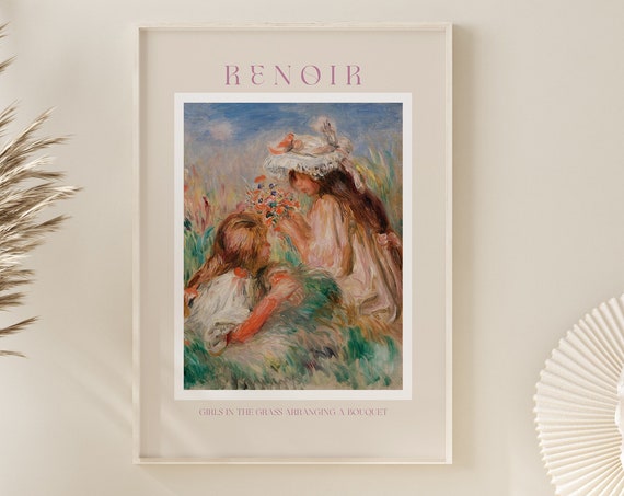 Renoir Poster August Renoir Print Renoir Wall Art Renoir Picture Renoir Monet Print Vintage Renoir Art Renoir Girls In The Grass