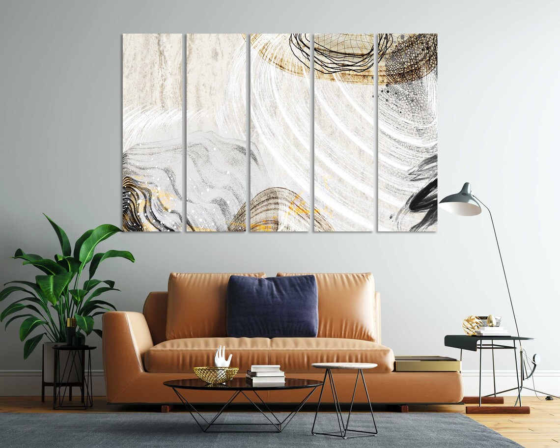 Elegant Abstract Vintage Tones Swirls Modern Minimalist Art Print - Image 7