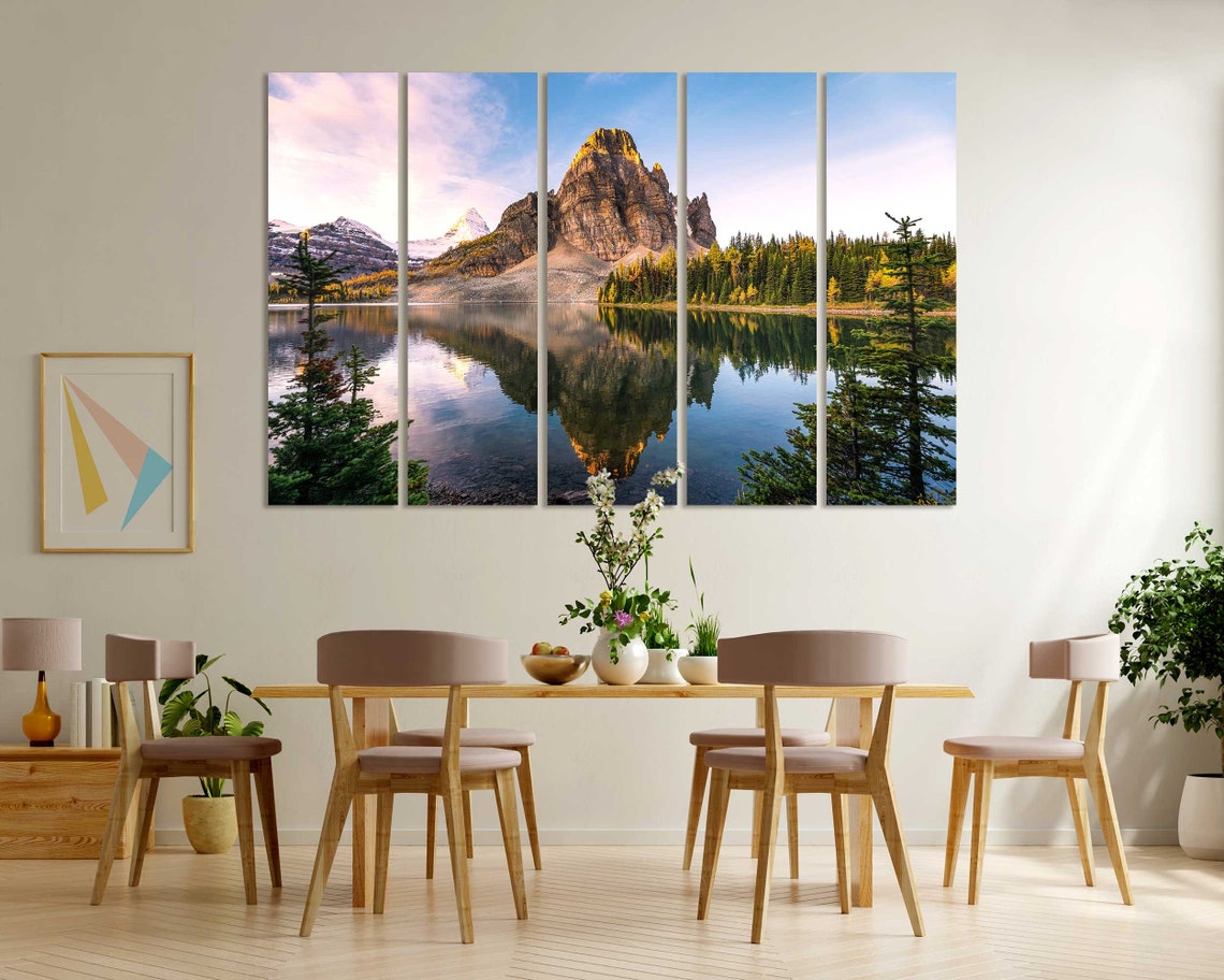Mount Assiniboine Provincial Park Mount Assiniboine Park Home Decor Landscape Painting Arts Canada Nature Artwork Mountain Art - Image 6