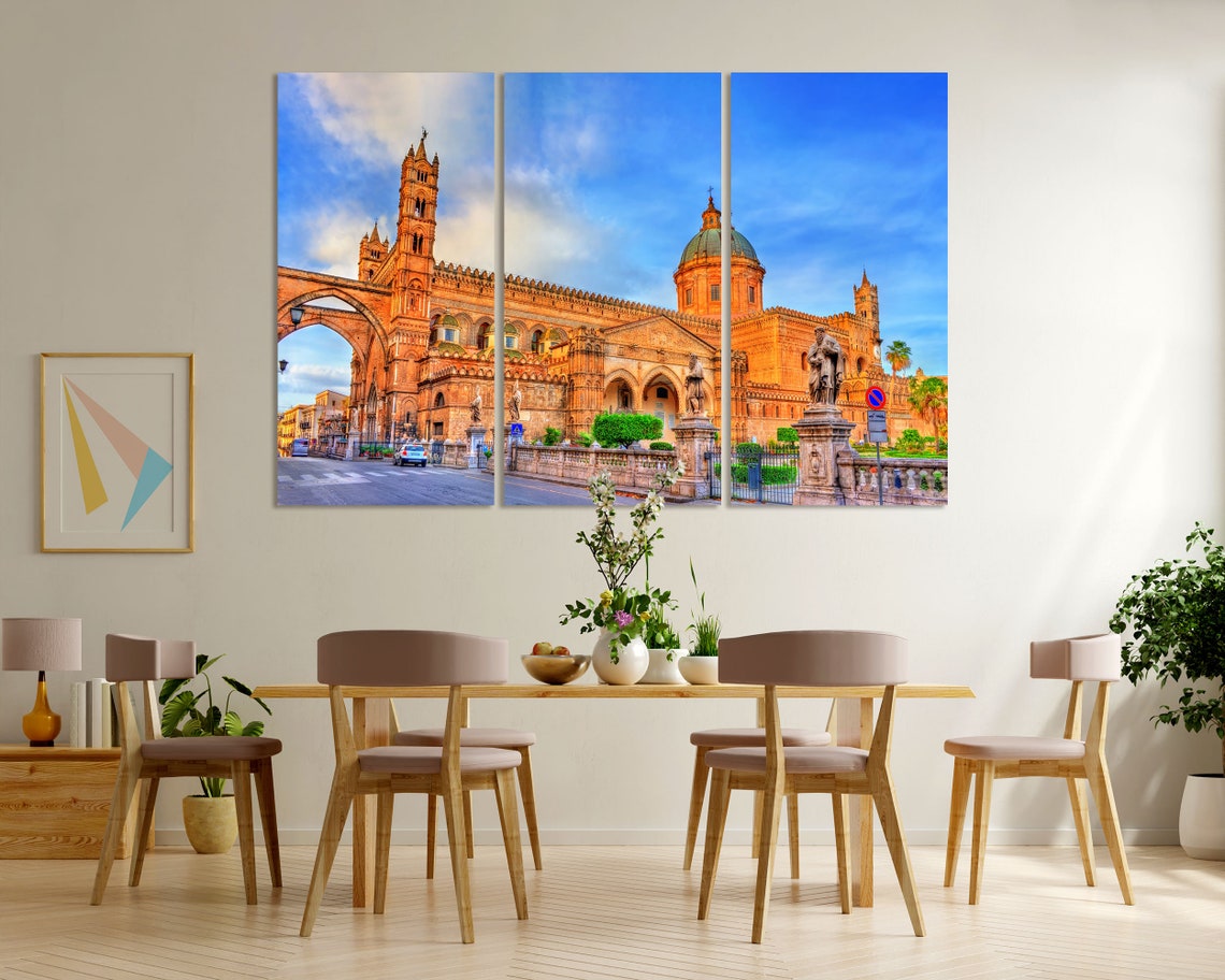 Palermo Cathedral Sicily Arab Norman Architecture Triptych Wall Poster