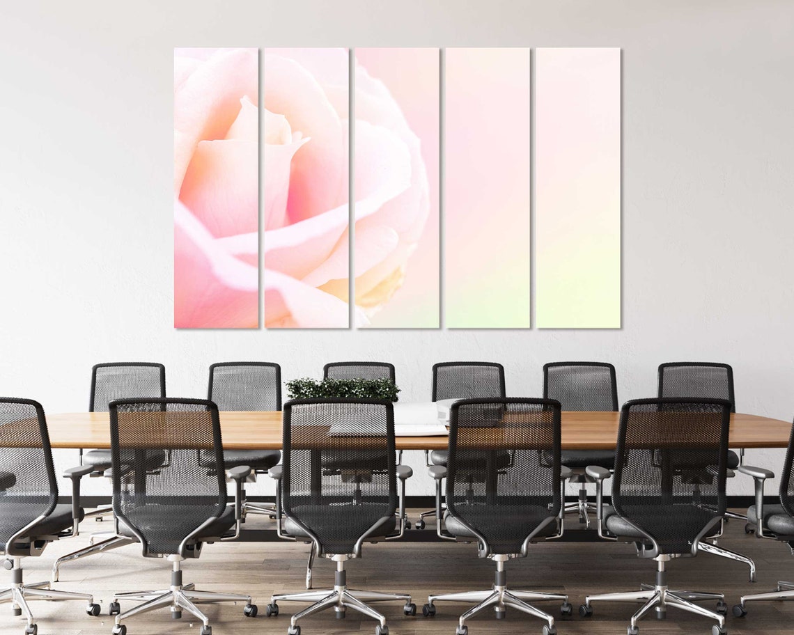 Pink Rose Bloom Soft Petal Close Up Pastel Botanical Wall Poster - Image 4