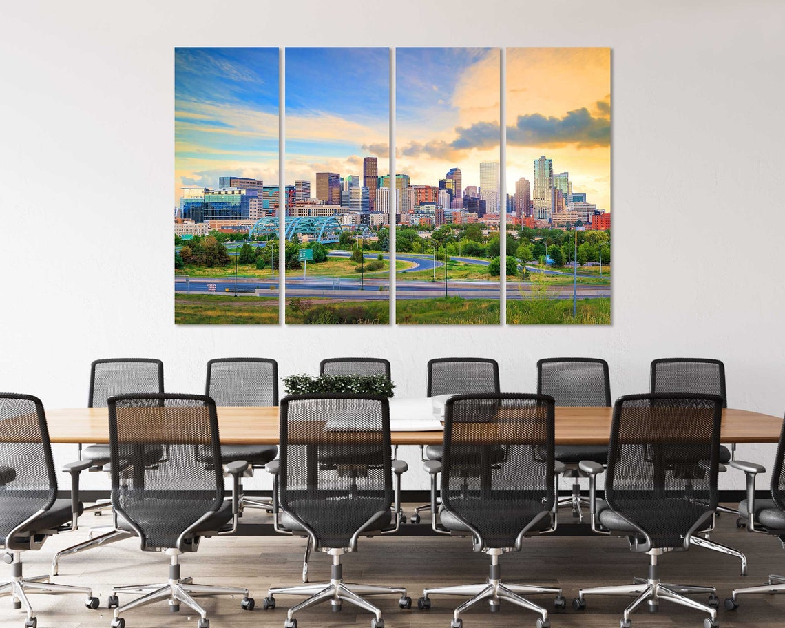 Denver Colorado Skyline Sunset Highway Golden Downtown View Poster - Image 4