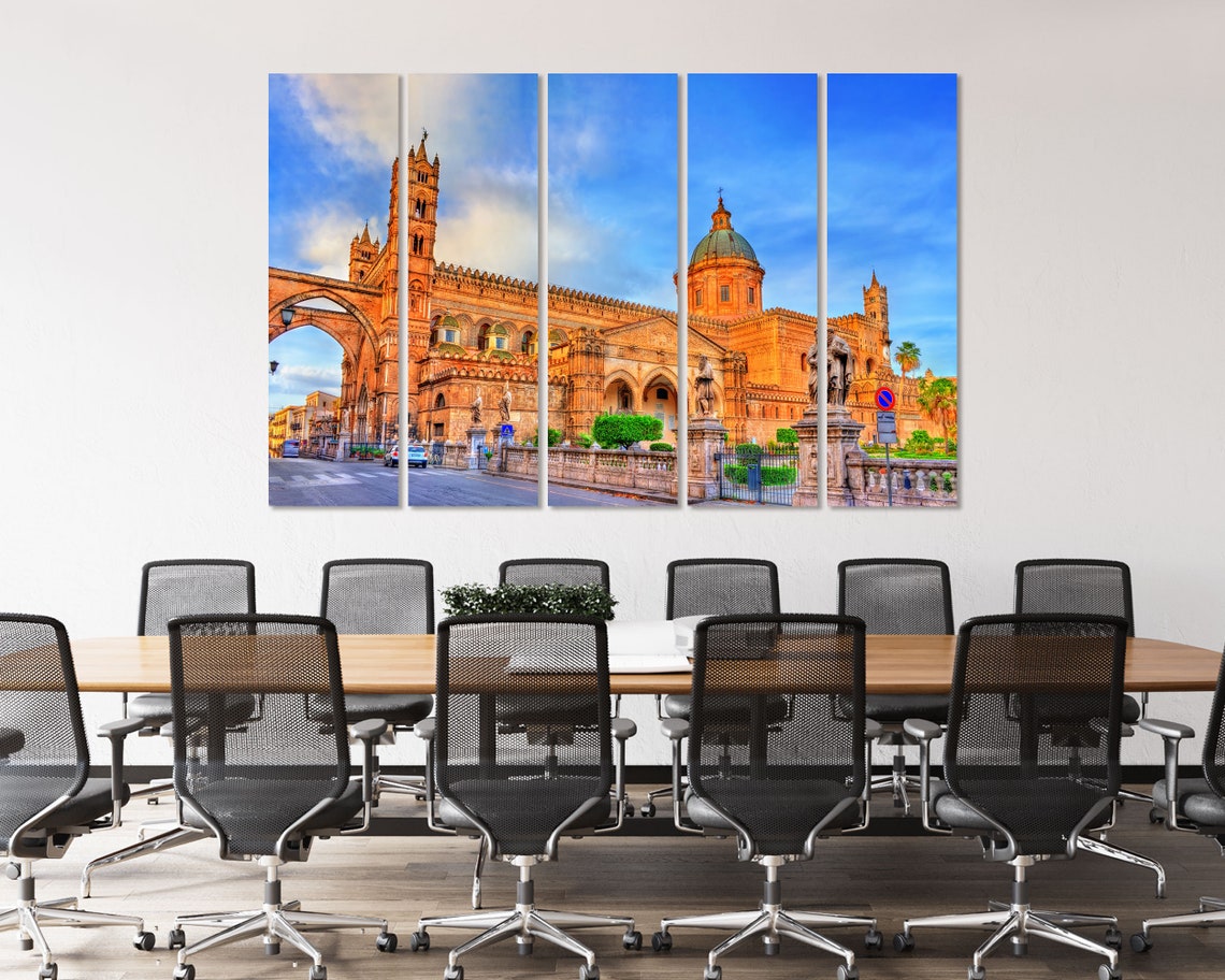 Palermo Cathedral Sicily Arab Norman Architecture Triptych Wall Poster - Image 3