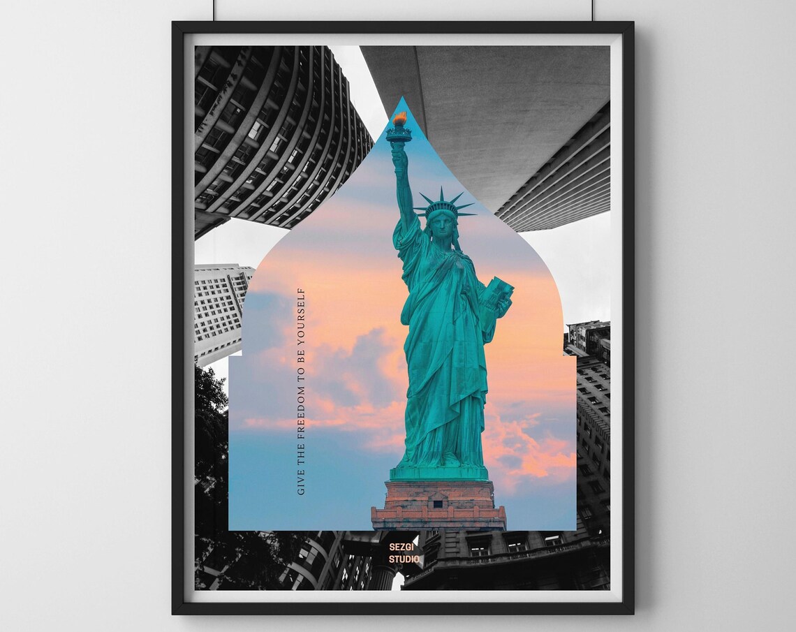 Statue Of Liberty Give The Freedom To Be Yourself NYC Poster