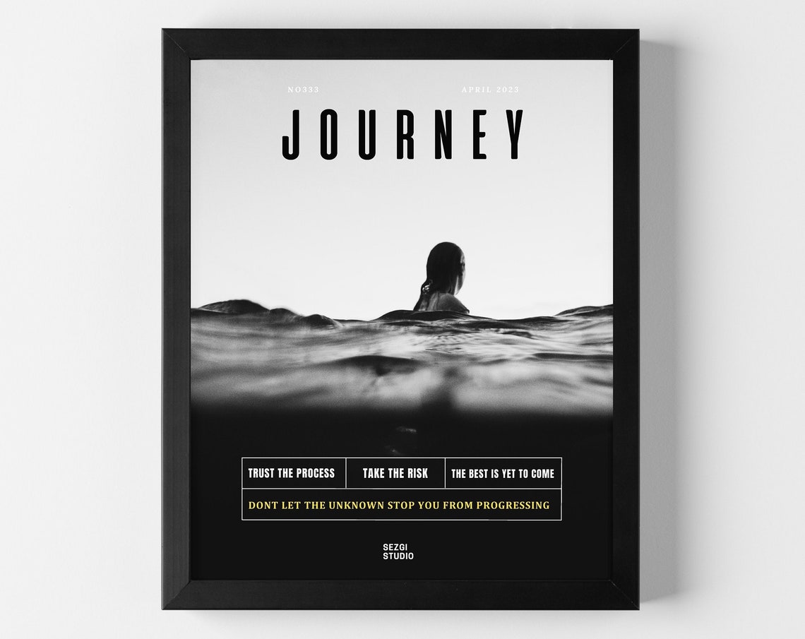 Journey April 2023 Ocean Swimmer Trust The Process Quote Poster