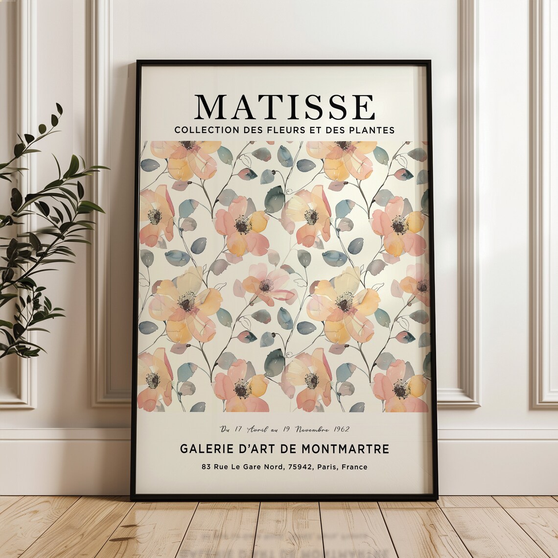 Matisse Exhibition Peach Blossom Watercolor Paris 1962 Poster
