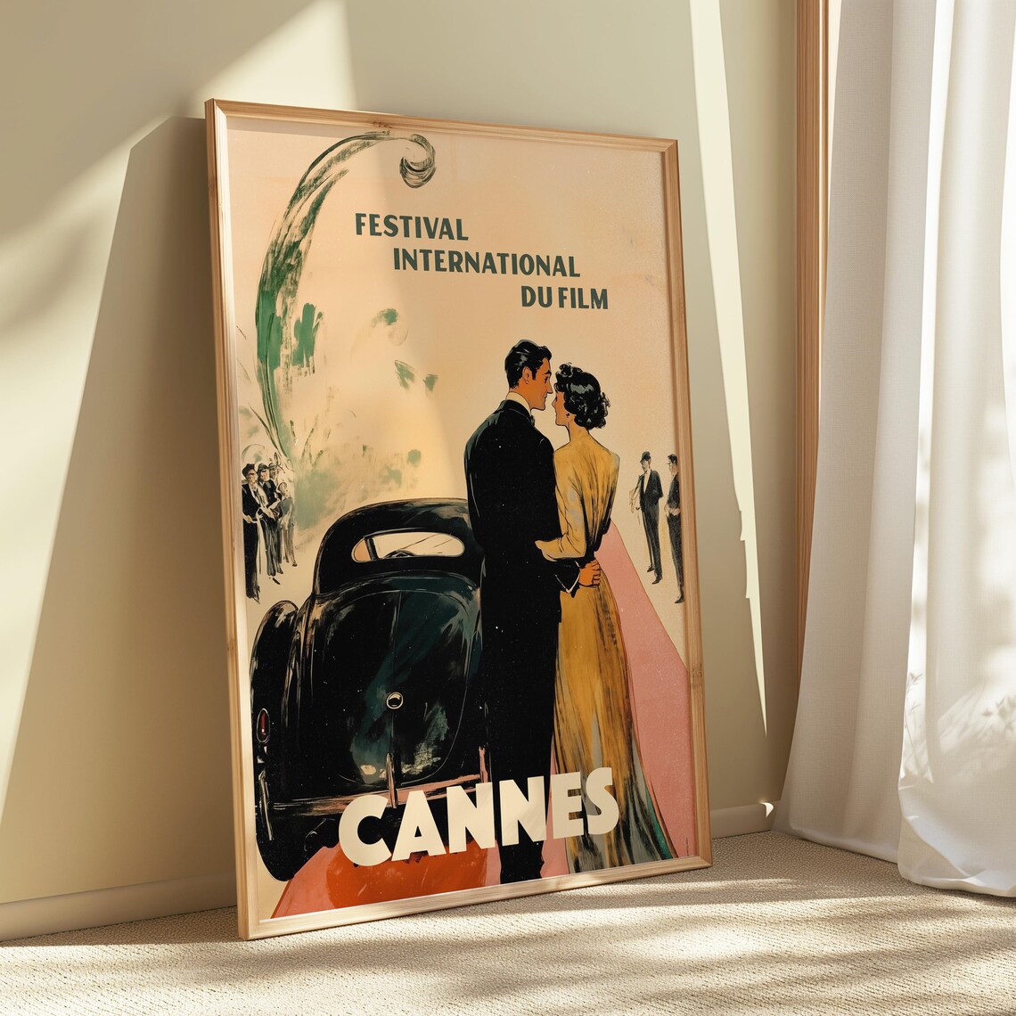 Cannes Film Festival Vintage Movie Art Print