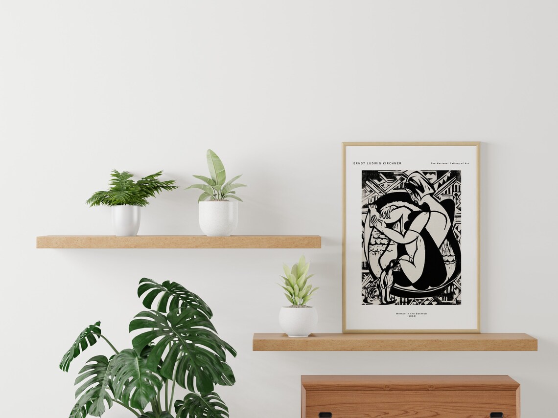 Ernst Ludwig Kirchner Woman in the Bathtub 1936 Woodcut Wall Art - Image 2