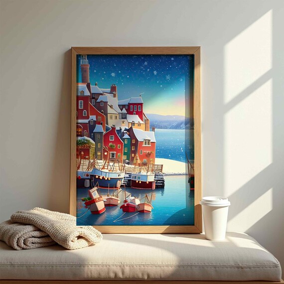 Christmas Wall Art Vintage Holiday Decor Retro Cozy Festive Designs Instant Cute Trendy