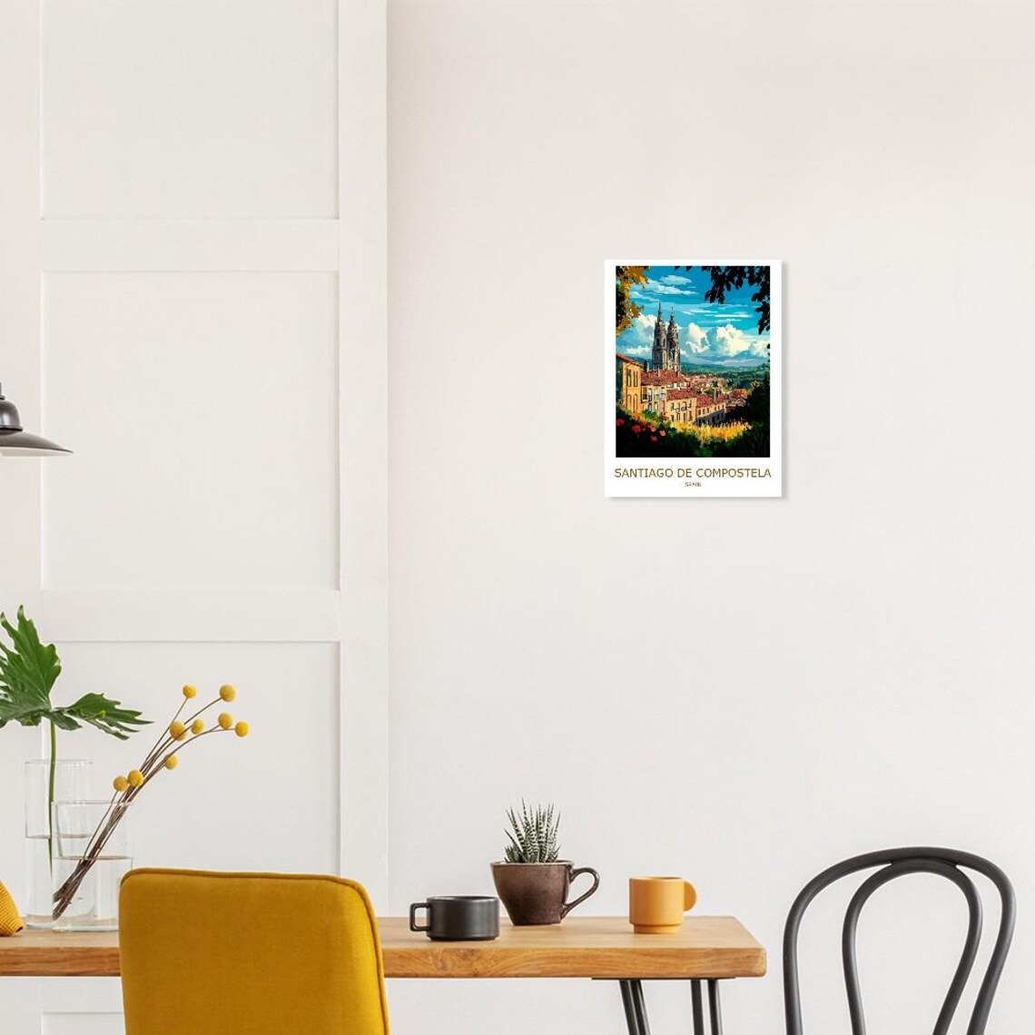 Santiago de Compostela Spain Cathedral Old Town Travel Poster - Image 3