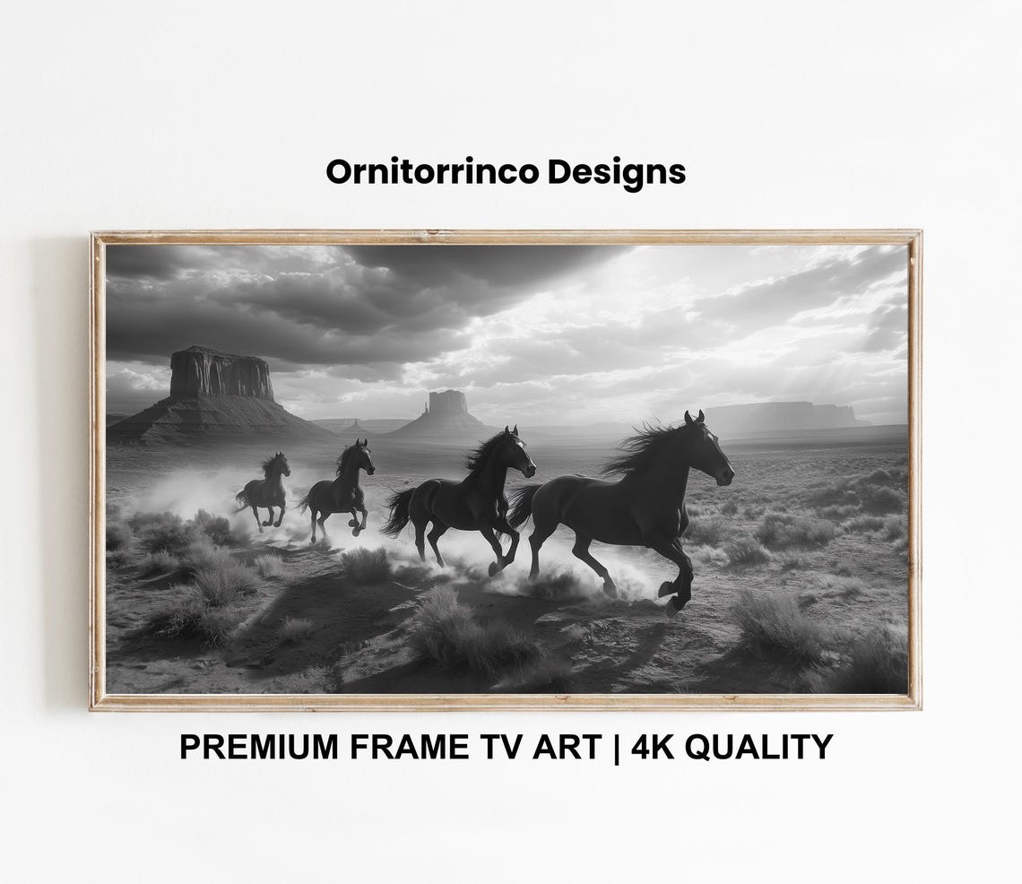 Horses Western Tv Art 4k Desert Tv Art Wild West Tv Art Southwestern Tv Art Cowgirl Cowboy Tv Art Tv329 - Image 3