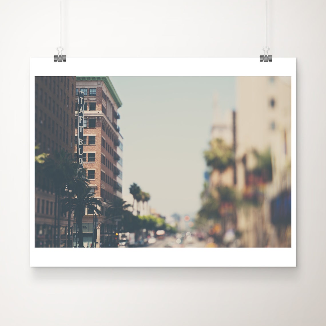 Taft Building Hollywood Street Vintage Los Angeles Photo Poster