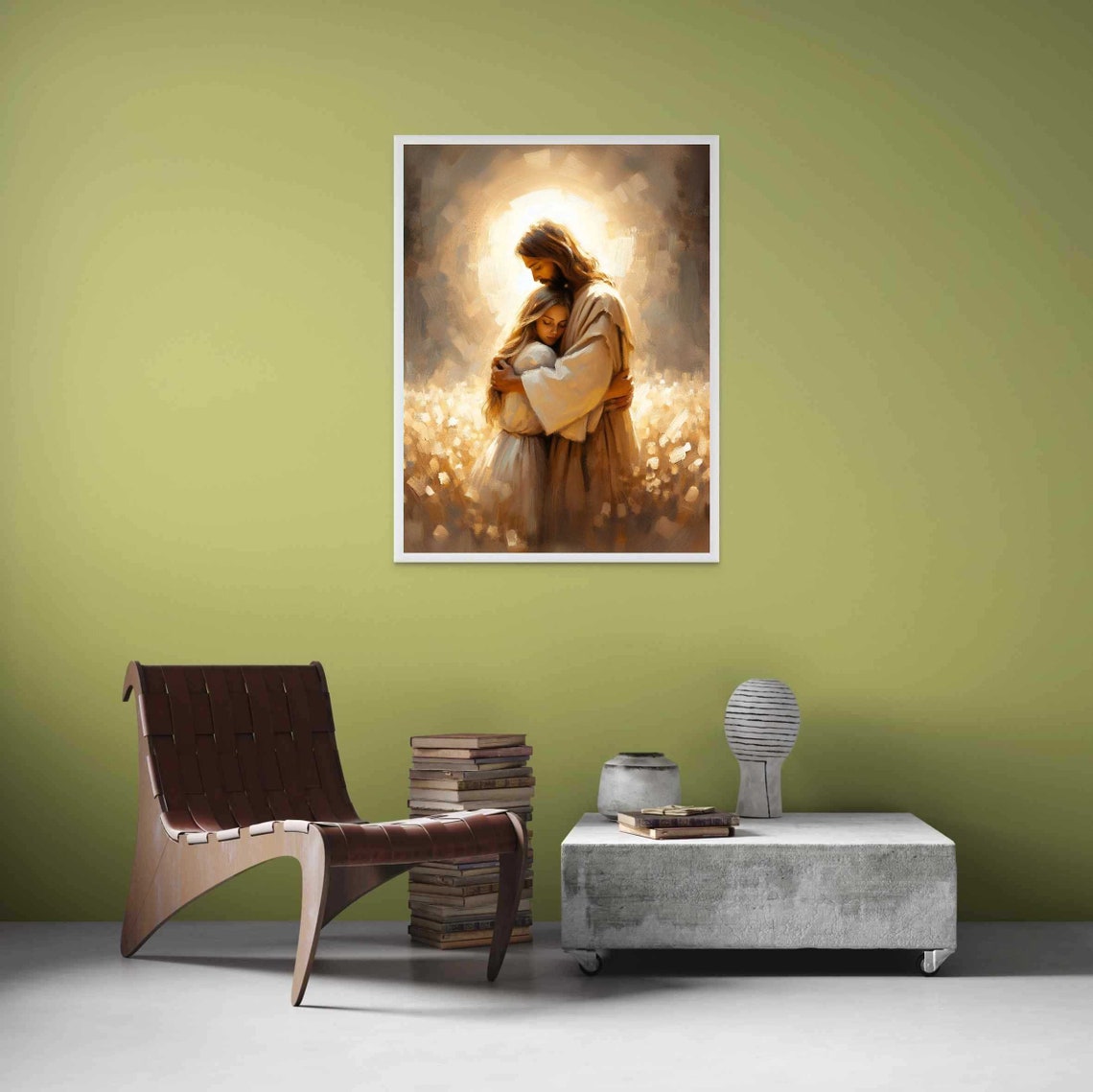 Honest Love, Jesus Hugging Woman Christian Art - Image 2
