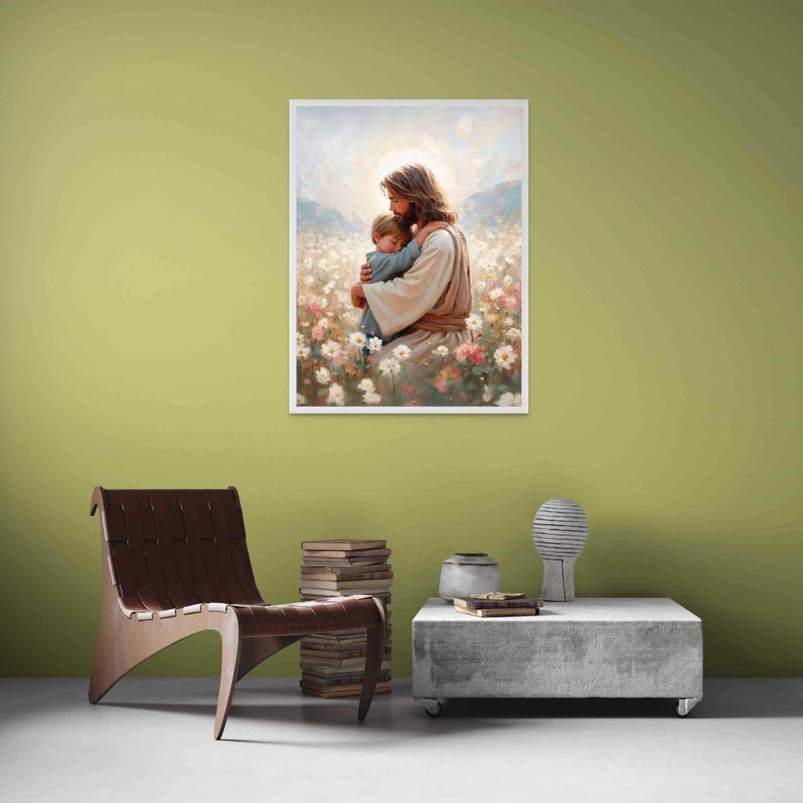 His Love Christian Painting, Jesus And Boy - Image 4