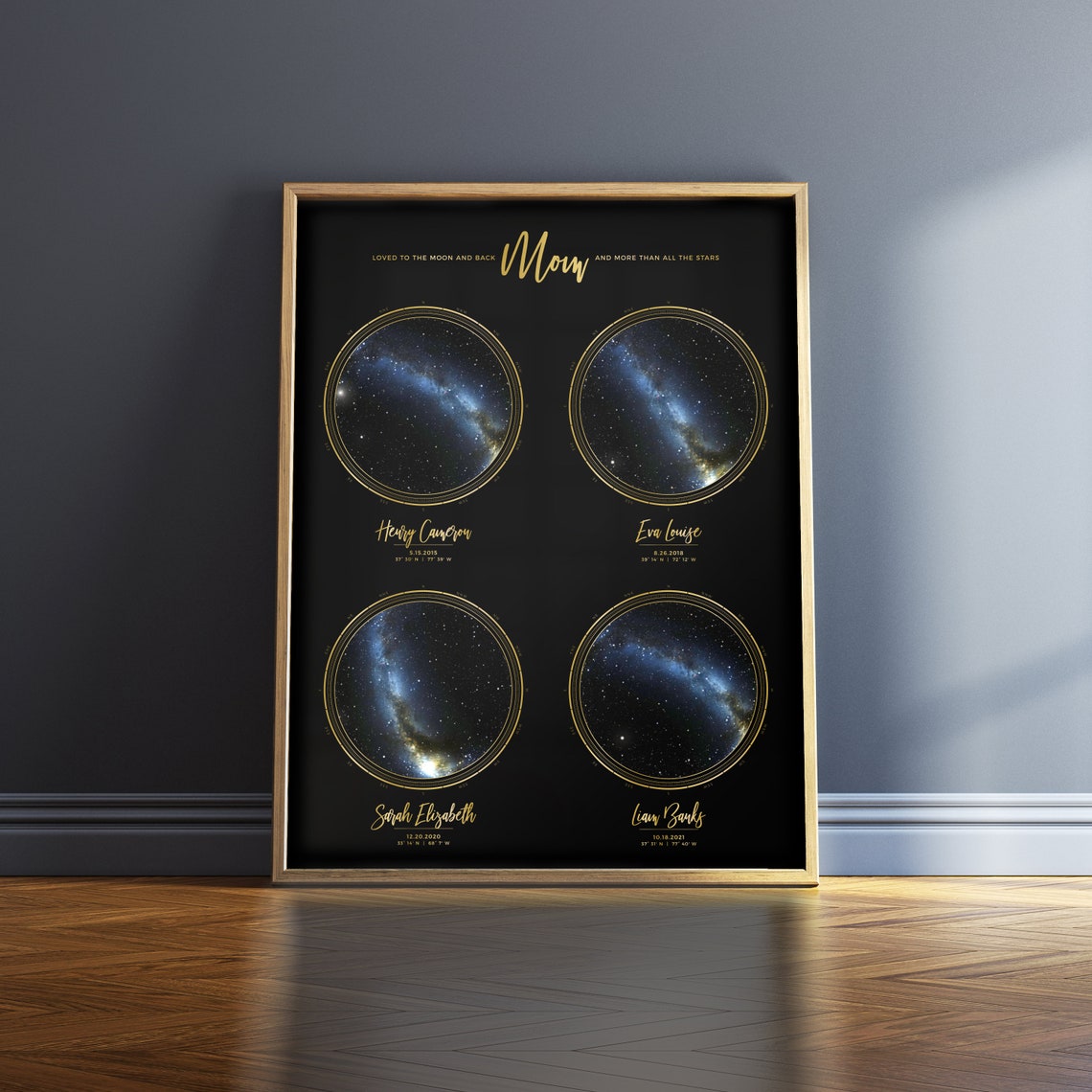 Personalized Star Map Night Sky Print, Dad Gift - Image 3