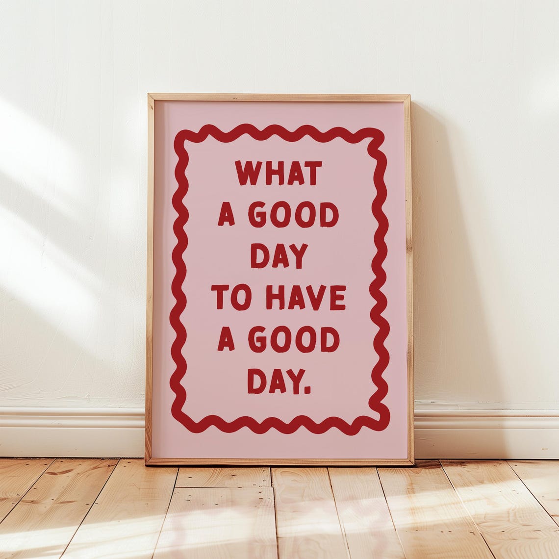 Pink Affirmation Print, Retro Preppy Room Decor