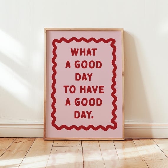 Pink Motivation Quote Poster, Preppy Dorm Decor