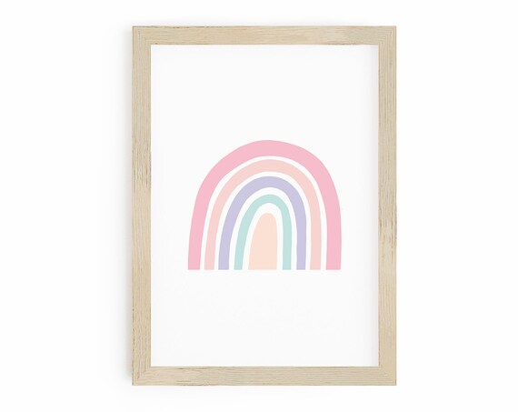 Rainbow Print, Girls Nursery Decor Art Print