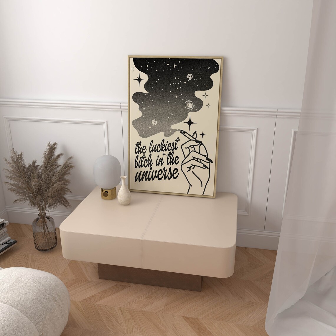 Lucky You Retro Wall Art Print, Funky Decor - Image 3