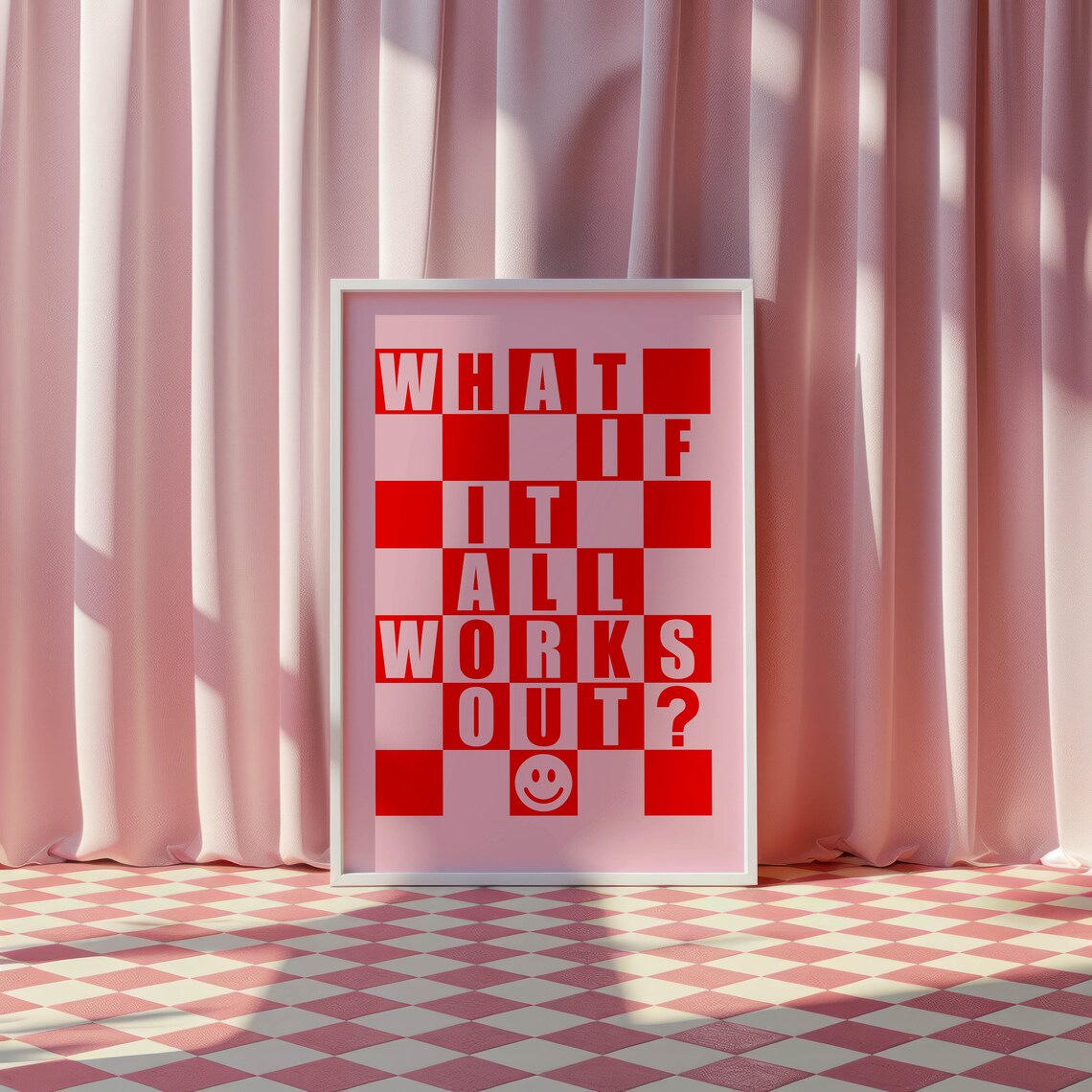What If It All Works Out Quote Poster, Retro Y2K Decor - Image 2