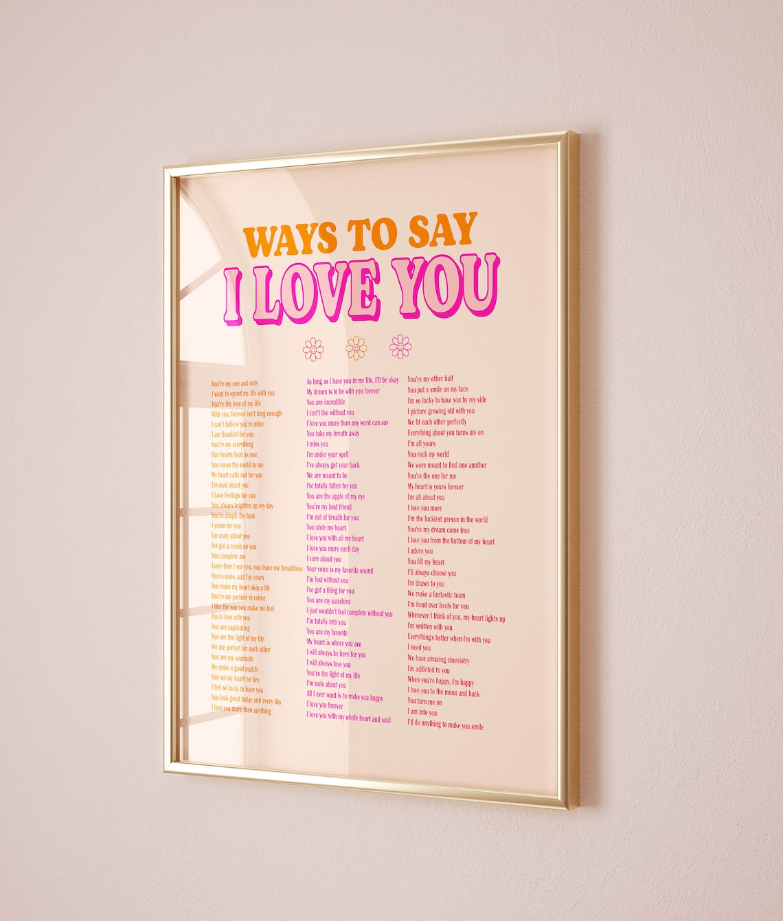 Ways To Say I Love You Retro Valentine Art Print
