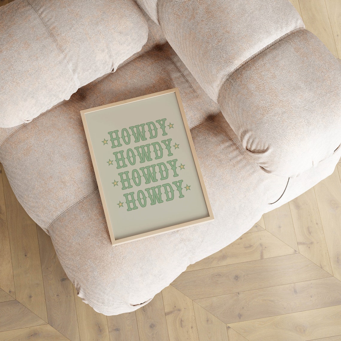 Howdy Typography Print Sage Green Wall Art Trendy Western Decor Western Bedroom Cowgirl Art Sassy Poster Western Art Green Bedroom Decor - Image 2