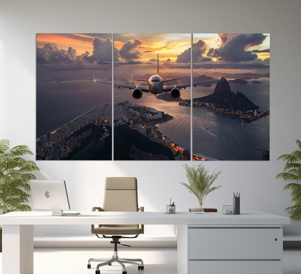 Aircraft Over Rio De Janeiro Print Rio Aerial Photography Bird Eye Rio Print Brazil Wall Art Brazil Print Brazil Art - Image 2
