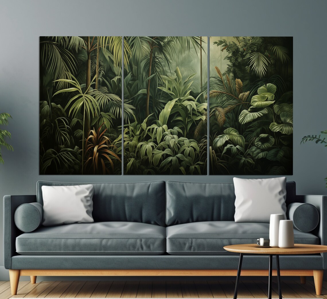 Tropical Forest Art Print, Deep Green Nature Decor - Image 4