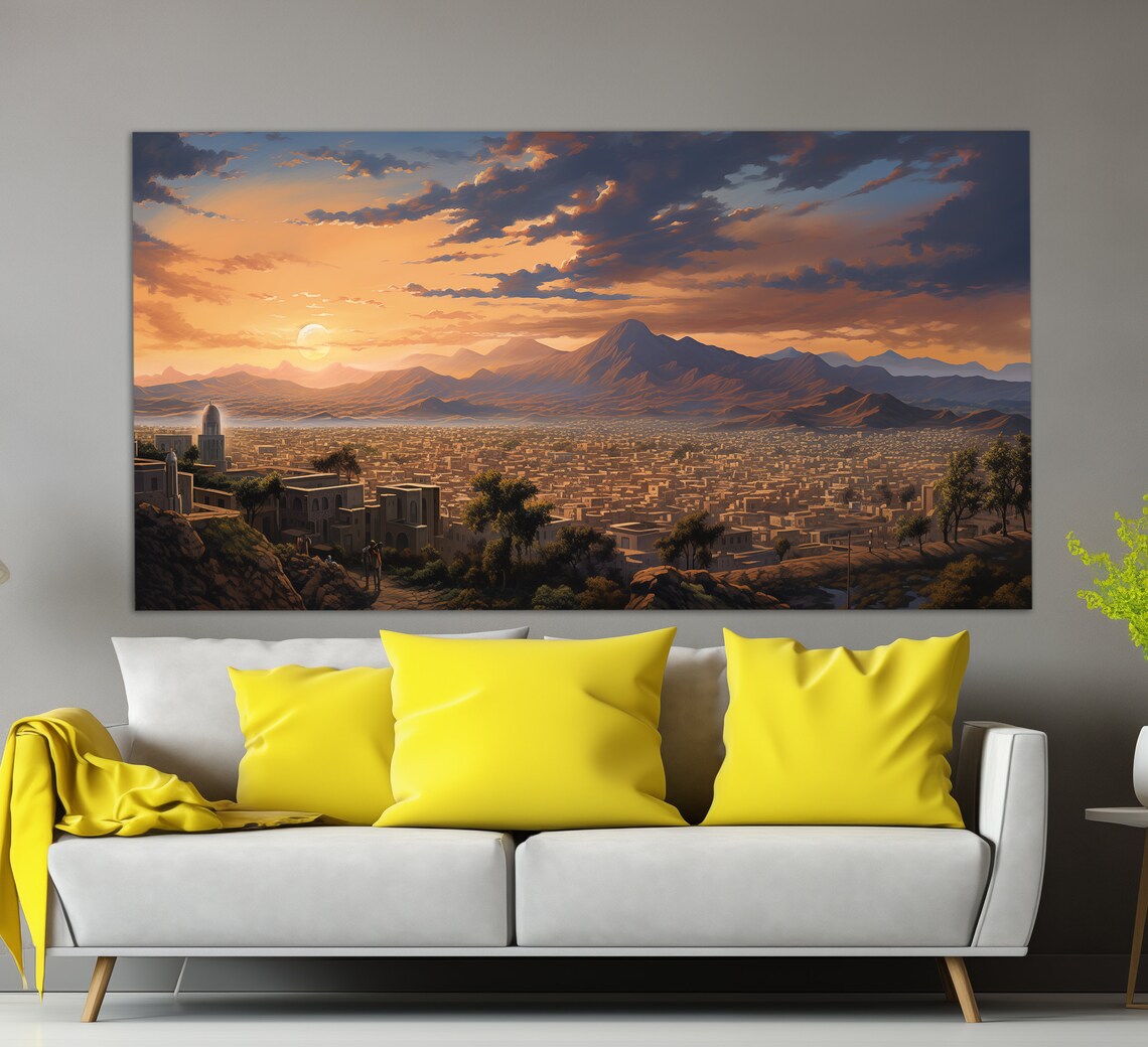 Abstract Asmara Skyline, Eritrea Travel Poster