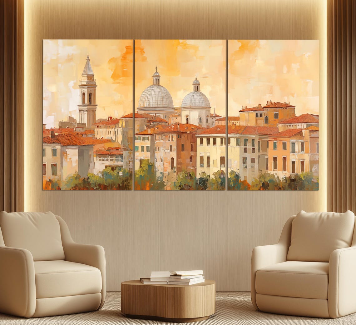 Retro Style Padua Print Padua Painting Abstract Padua Wall Art Italy Painting Italy Art Padua Skyline Padua Poster - Image 3