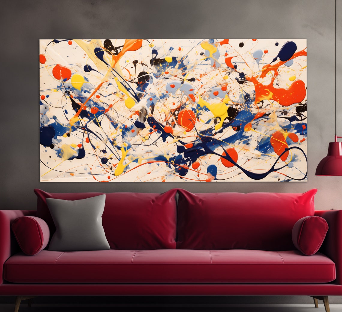 Colorful Abstract Geometric Art Bold Shapes Modern Decor Poster - Image 3
