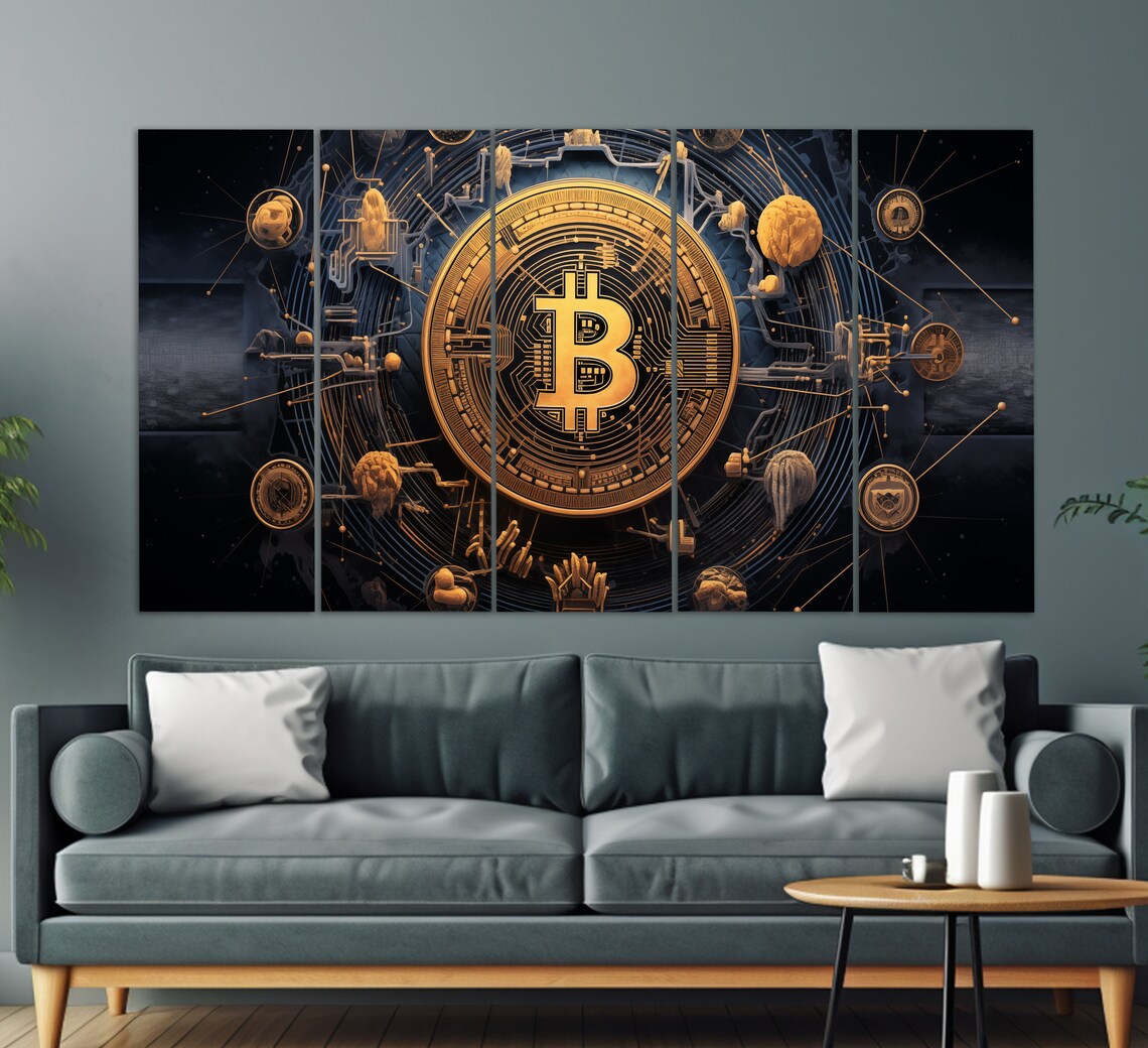 Bitcoin Crypto Office Decor, Trader Gift Art Print - Image 2