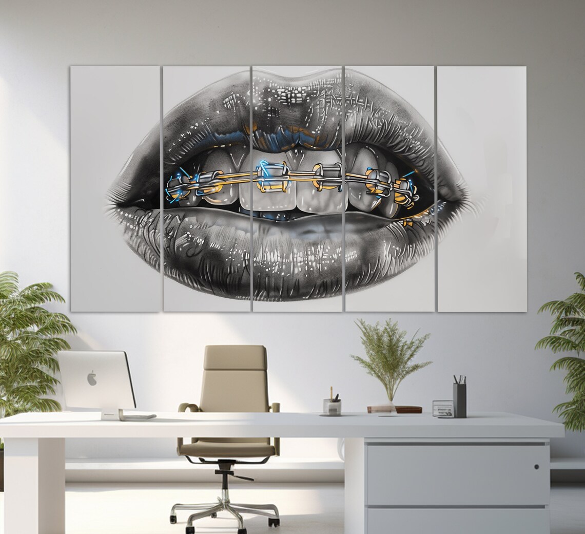 Braces Dental Wall Art Print, Orthodontist Decor - Image 2