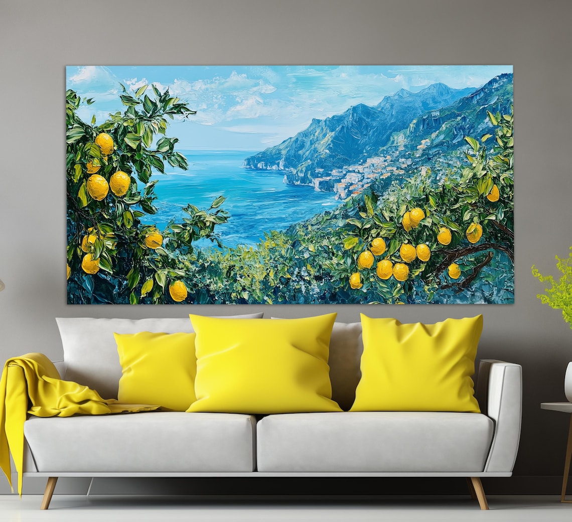 Amalfi Lemon Groves, Vintage Italy Travel Poster